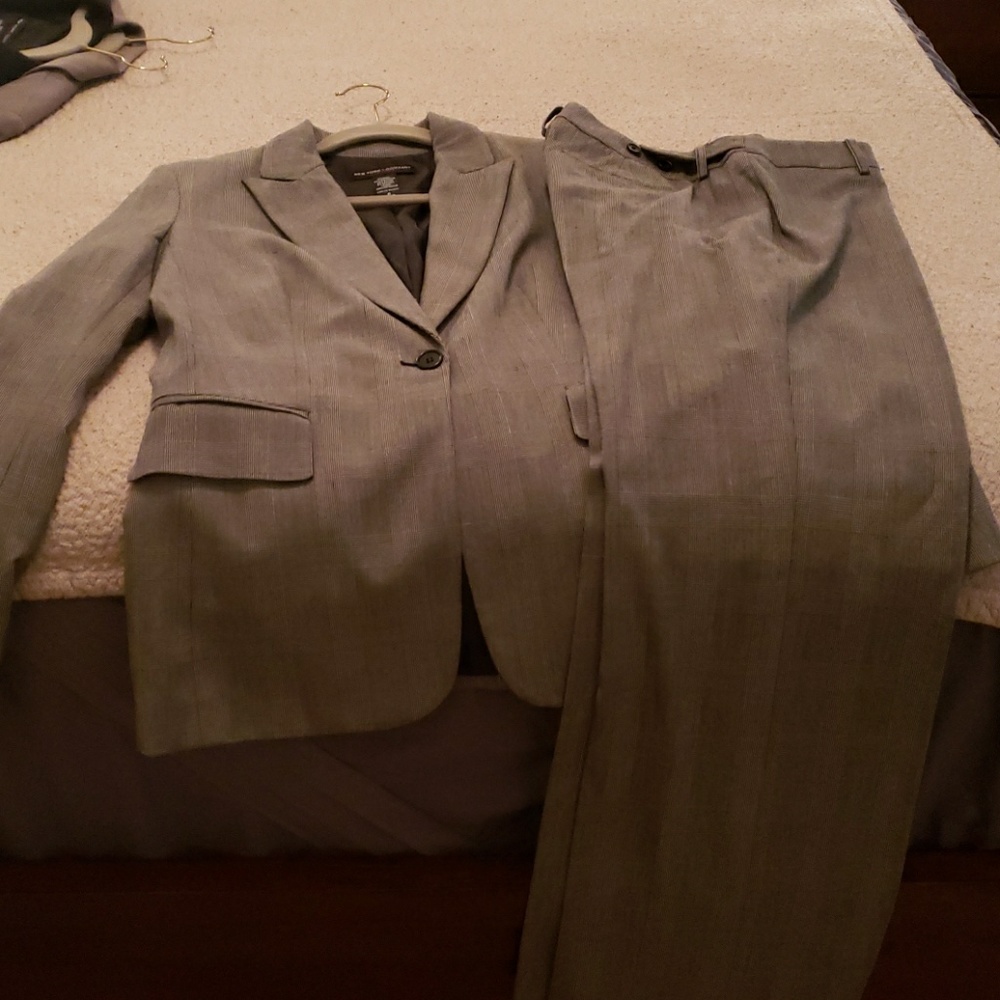 Pinstripe pants suit